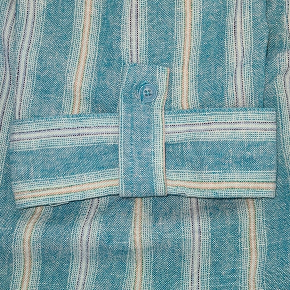 Women's Linen Blend 3/4 Sleeve Button-Up Top - Picture 5 of 5